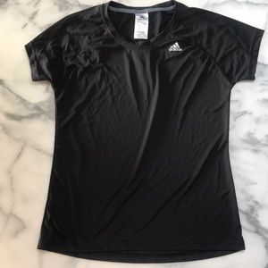 Adidas climalite black athletic t shirt.
